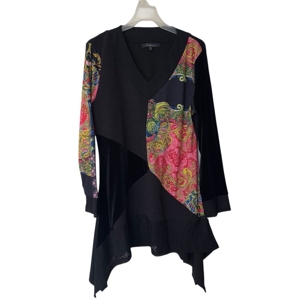 Calessa Patchwork asymmetrical whimsigoth tunic M